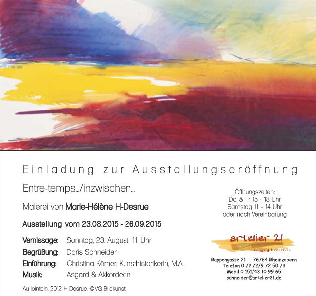Ausstellung Entre-Temps.../Inzwischen ...
